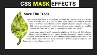 CSS Mask Image Effects Using HTML CSS | CSS Shape Outside Designs 