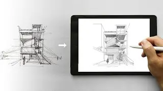 How to Draw Architecture in 3 Steps #shorts