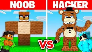 NOOB vs HACKER: I Cheated In a FREDDY FAZBEAR Build Challenge!