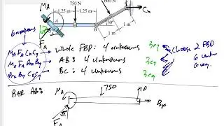 Statics - Frames and machines problem 3