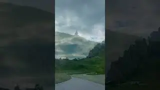 Through Italian Dolomites with nice Dream on mountain road 2024