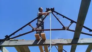Советский металокаркас простотой ( навес , гараж 6 *4) , разборный , монтаж .