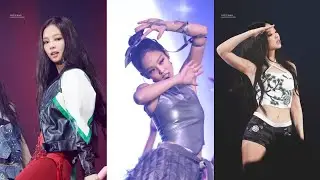Jennie singing with her whole body