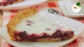 Брусничный Пирог со Сметанной Заливкой из Песочного Теста —Вкусный Простой Рецепт Пирога с Брусникой