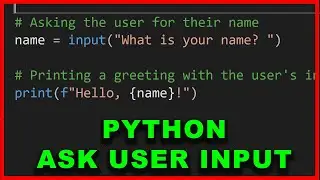 Python how to ask user for input