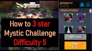 How to 3 star Original Alchemy Mystic Challenge Difficulty 5 - Marvel Strike Force