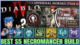 Diablo 4 - New Best S5 Highest Damage Necromancer Build - This Combo = EASY Mode - Gear Skill Guide!