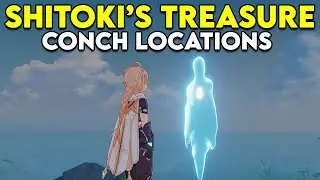 Shitoki's Treasure - Genshin Impact - all Map Fragment and Conch locations