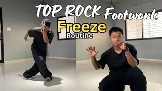 Basic Top Rock Footwork Freeze Routine for beginner | Bboy tutorial for beginners by Bimal Rana