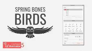 spring bones bird animation  in cartoon Animator 5