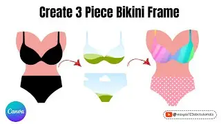 Create a 3 Piece Bikini Frame For Canva and Use on Cookies or Digital Products