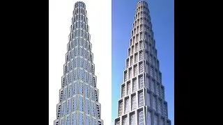 3D modeling a square to circle form tower using Sketchup