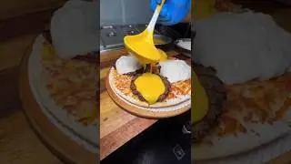 Pizza BURGER on top of PIZZA