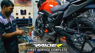 my TVS Raider 125 : First Service Complete | Service Cost | Service Details