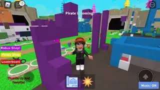 ROBLOX BUILD TO SURVIVE! Вика играет в Роблокс, строит паркур и спасается от зомби!!!