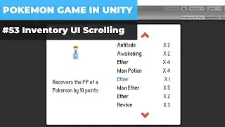 Make A Game Like Pokemon in Unity | #53 Inventory UI Scrolling