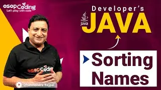 Sorting Names in Java | Array of Strings | compareTo() Method | Java for Developers | #Java  #Lec47