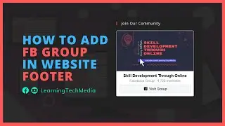 How To Add Fb Group in Website Footer | WordPress Tips 2021