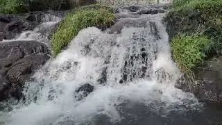 natural flowing water sound and piano sound for relaxation