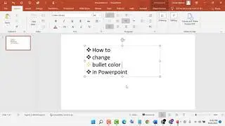 How to change bullet color in Powerpoint