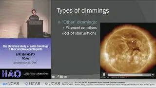 Larisza Krista | NOAA | The statistical study of solar dimmings and their eruptive counterparts