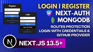 Next-Auth Login | Register in Next.js 14 with MongoDB - Login with Credentials and Github