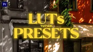 The Difference between LUTs & Presets In Premiere Pro