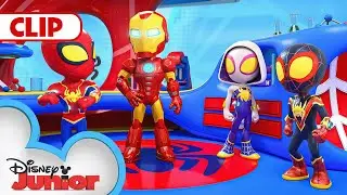 Team Spidey and Iron Man go to Space! 🚀 | Marvels Spidey and his Amazing Friends | @disneyjunior​