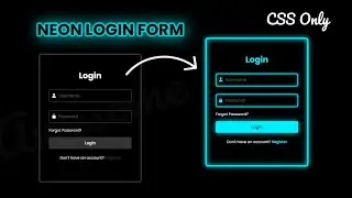 Neon Login Form Hover Effect using HTML & CSS