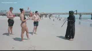 Florida attorney dresses like Grim Reaper at Jacksonville Beach ahead of July 4 weekend