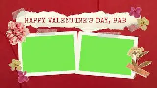 Happy Valentine's day greetings green screen animation (SMW)