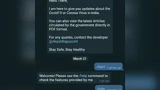 Covid19 Updates (India) Telegram Bot