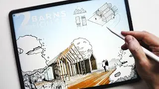 ARCHITECTURE CONCEPT Development | Procreate + Sketchup