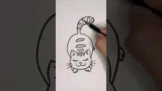Painting cute cat easy 🐈 How to draw cat