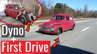 Inline 6 swapped Volvo First Startup + Dyno + First Drive 