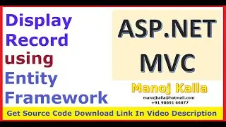 08. display record asp net C# MVC | Detail page asp.net C# mvc | view record using entity framework