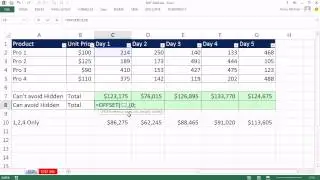 Excel Magic Trick 1010: SUMPRODUCT To Multiply Filtered Columns or Columns With Hidden Rows