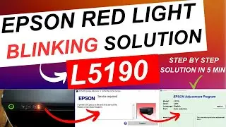 Epson L5190 ink Pad Needs Service | Epson L5190 Red Light Blinking Solution | l5190 resseter