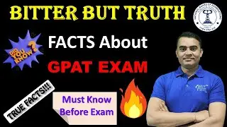 FACTS ABOUT GPAT EXAM | BITTER BUT TRUTH | GPAT EXAM 2024 | GPAT EXAM MCQ QUESTIONS 