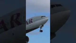 Qatar Airways 777 in the FIFA World Cup livery departure from Manchester Airport  #shorts