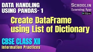 Creating Dataframe using list of Dictionary  | Class 12 Information Practices | Complete Course