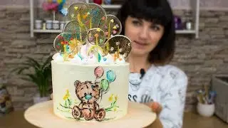 👶Детский кремовый торт с 🍭леденцами - Я - ТОРТодел!