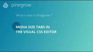 Pinegrow 7 - Media size tabs in the Visual CSS editor