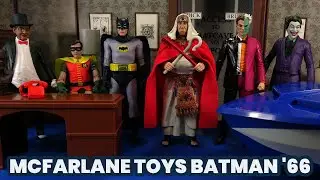 McFarlane Batman 66 Wayne Manor, Batboat, King Tut, Two-Face, Lunch Box Classic TV Series Review