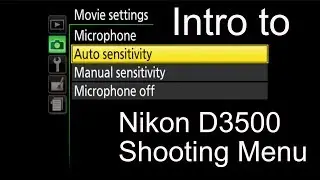 Intro to Nikon D3500 Shooting Menu
