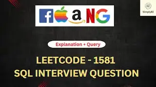 Leetcode 1581 Customers who visited by did not make transaction | Crack Sql interview in 50 Qs #sql