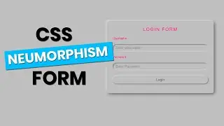 CSS Neumorphism Login Form Design