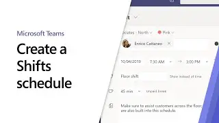 How to create a Shifts schedule in Microsoft Teams