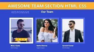 Awesome team section responsive | Html Css