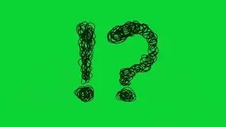 `Exclamation mark and ?question mark green screen animation effect